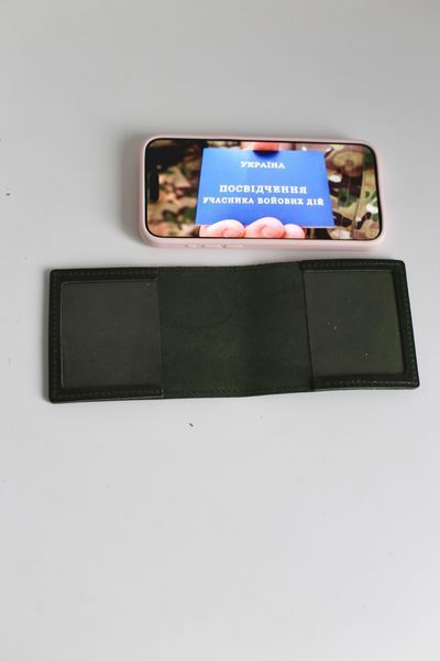 Обкладинка на УБД 317 зелена шкіра крейзі
