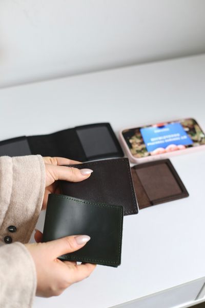 Обкладинка на УБД 317 зелена шкіра крейзі