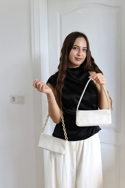 Сумка Аня з ланцюжком кайман беж 3191\736 &mdash; Lucky Store