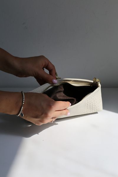 Сумка Аня з ланцюжком кайман беж 3191\736 &mdash; Lucky Store
