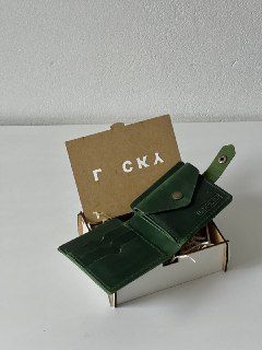 Міні-гаманець зелений з натуральної шкіри 401\160 &mdash; Lucky Store