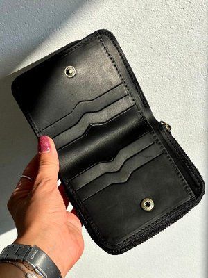 Гаманець жіночий Міні-клатч з натуральної шкіри чорний 525\110 &mdash; Lucky Store