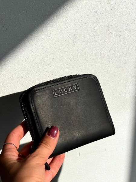 Гаманець жіночий Міні-клатч з натуральної шкіри чорний 525\110 &mdash; Lucky Store