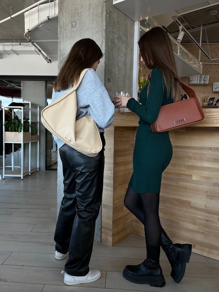 Сумка жіноча хобо Меріленд 726 з еко-шкіри бежева 726\ЕШ24 &mdash; Lucky Store