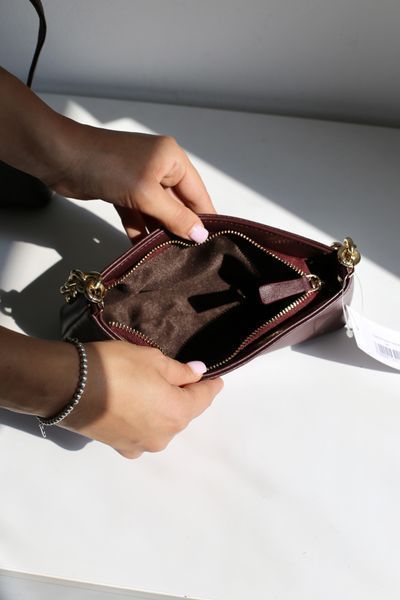 Сумка Аня з ланцюжком тенессі марсала 3191\340 &mdash; Lucky Store