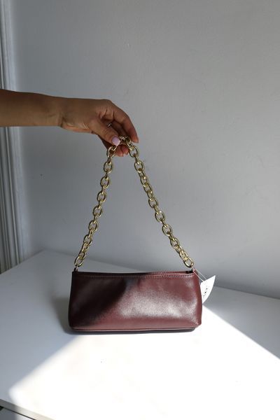 Сумка Аня з ланцюжком тенессі марсала 3191\340 &mdash; Lucky Store