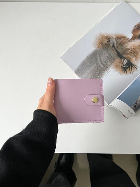 Жіночий гаманець зі шкіри маленький лілового кольору 401\242 &mdash; Lucky Store