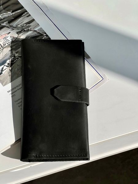 Гаманець Максі з натуральної шкіри блакитно-жовтий 501\257 &mdash; Lucky Store