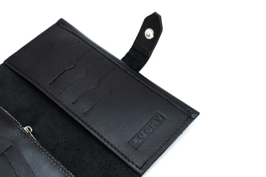 Гаманець Максі з натуральної шкіри блакитно-жовтий 501\257 &mdash; Lucky Store