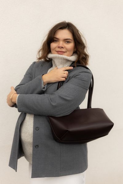 Сумка жіноча Меліса з натуральної шкіри коричнева 716\320 &mdash; Lucky Store