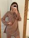 Сукня міні коричневий/біла крапка XL