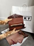 Гаманець Конверт з натуральної шкіри крокодил коньяк 521\521 &mdash; Lucky Store
