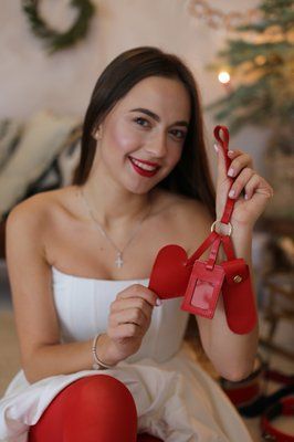 Брелок " Завжди під рукою " з натуральної шкіри марсала 232\330 &mdash; Lucky Store