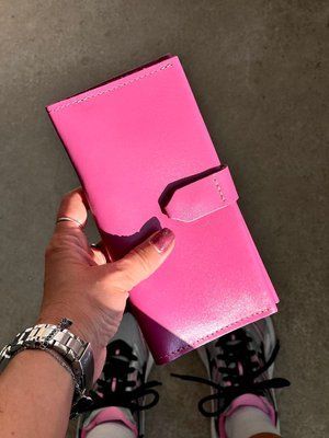 Гаманець Максі з натуральної шкіри фуксія 501\241 &mdash; Lucky Store