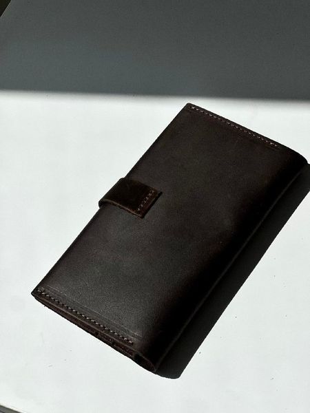 Гаманець Максі з натуральної шкіри коричневий 501\120 &mdash; Lucky Store