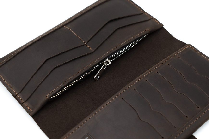 Гаманець Максі з натуральної шкіри коричневий 501\120 &mdash; Lucky Store