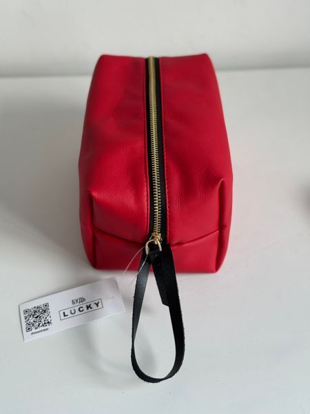Косметичка з еко-шкіри червона Т03\ЕШ30 &mdash; Lucky Store
