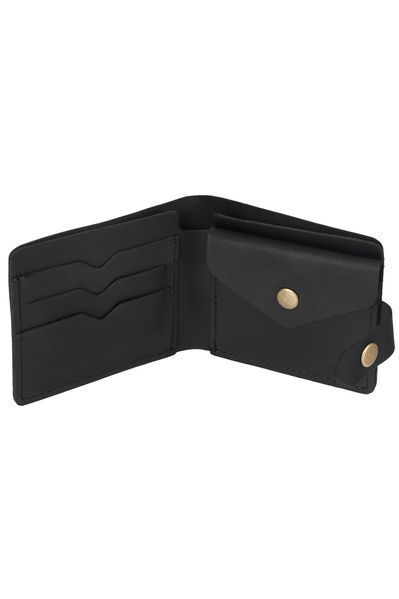 Маленький гаманець зі шкіри чорного кольору 401\110 &mdash; Lucky Store