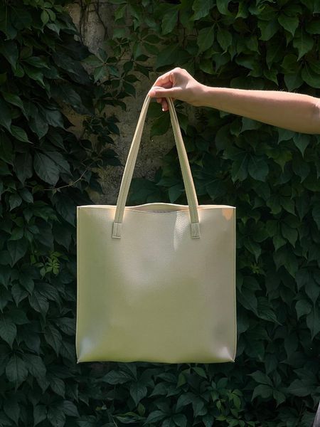 Сумка жіноча екошоппер з замком з еко-шкіри бежева 773\Ф24 &mdash; Lucky Store